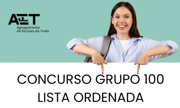 LISTA ORDENADA – Contratação Docente do Grupo de Recrutamento 100 (Horário 16)