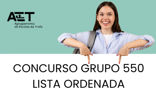 LISTA ORDENADA – Concurso Docente do Grupo  550 (Horário 04 e 05)