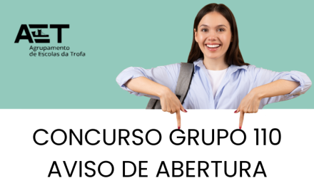 Contratação Docente do Grupo de Recrutamento 110 – Aviso de Abertura
