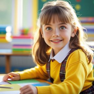 um aluno ou aluna do ensino primário (1)