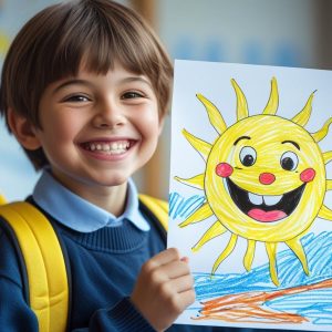 um aluno ou aluna do ensino primário